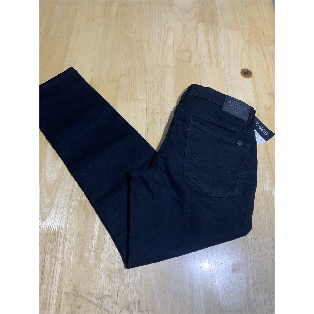 Buffalo David Bitton Slim / ASH Straight Stretch Men's Jeans Black Sz 34x30